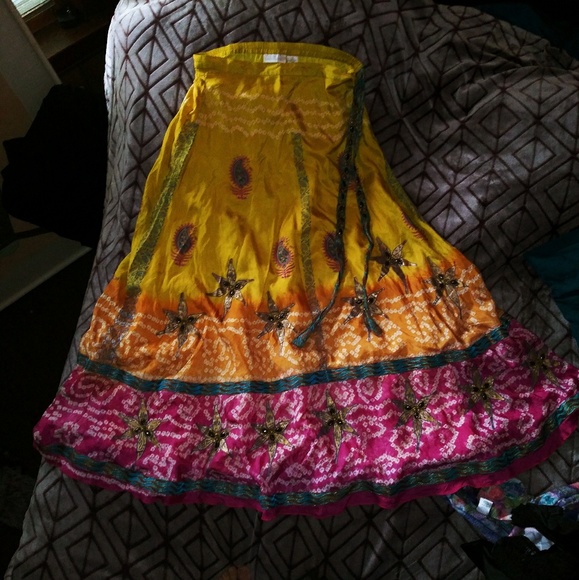 Soft Surroundings Silk Skirt - Picture 2 of 7